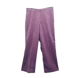 NWT Alfred Dunner Lilac Sz 12P Stretch Corduroy Pants High Rise Straight Leg